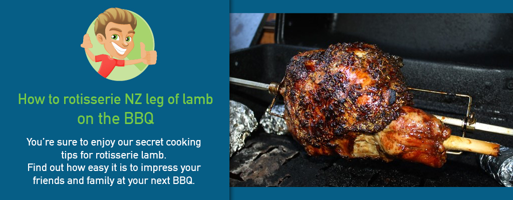 How to rotisserie NZ leg of lamb on the BBQ