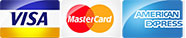 credit cards accepted - visa mastercard american express