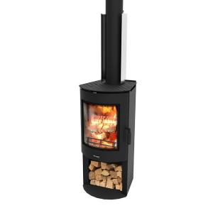 Masport Akaroa Clean Air Wood Fire with Wood Stacker Base with Flue Kit