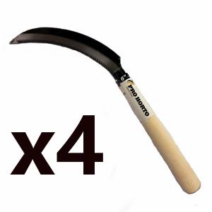 4x ProHorto Tri-Cutting Edge Flax Knife - 150mm Blade