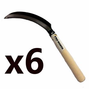 6x ProHorto Tri-Cutting Edge Flax Knife - 150mm Blade