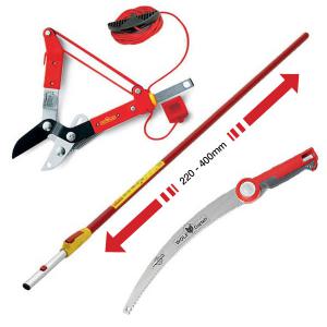 Wolf Garten Multi-Star 370 Saw, RCVM Adjustable Anvil Tree Lopper and ZMV4 Telescopic Handle